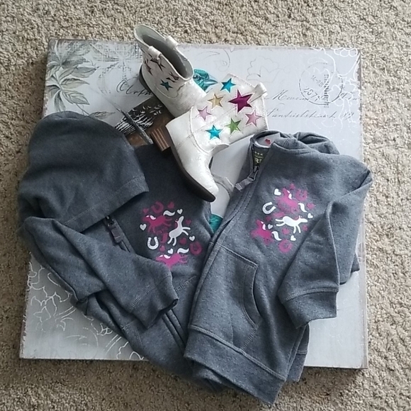 FARM girl zippered sweatshirt hoodies - Picture 1 of 4